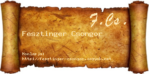 Fesztinger Csongor névjegykártya